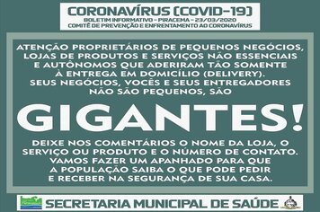 Foto - ORIENTAÇÕES DIVERSAS NO COMBATE AO COVID-19